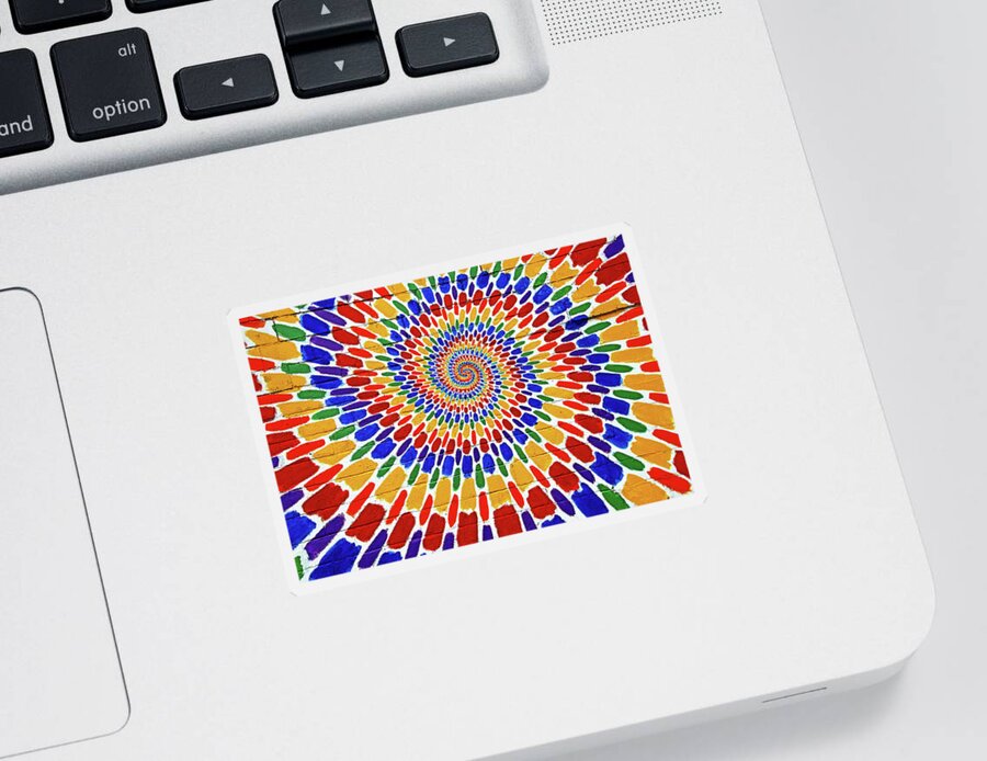 Psychedelic Sticker featuring the photograph Psychedelic Swirl by Debbie Oppermann