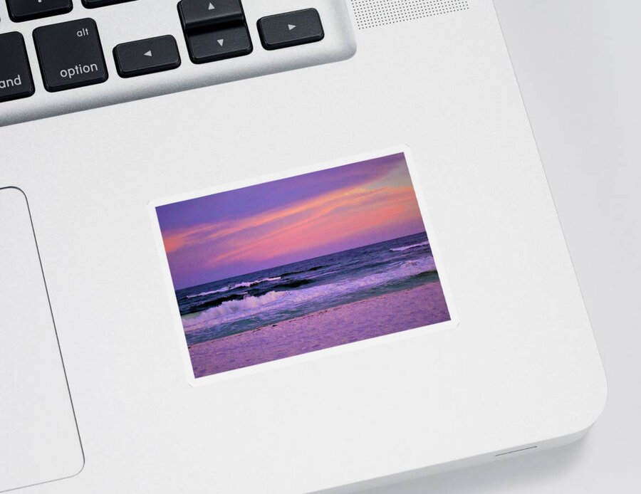 - Purple Sunset - Desting Fl Sticker featuring the photograph - Purple Sunset - Desting FL by THERESA Nye