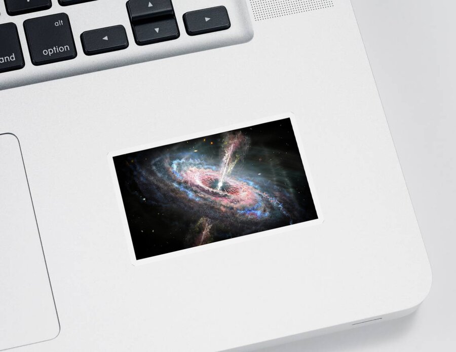 Abstract Sticker featuring the photograph Quasar by Science Source