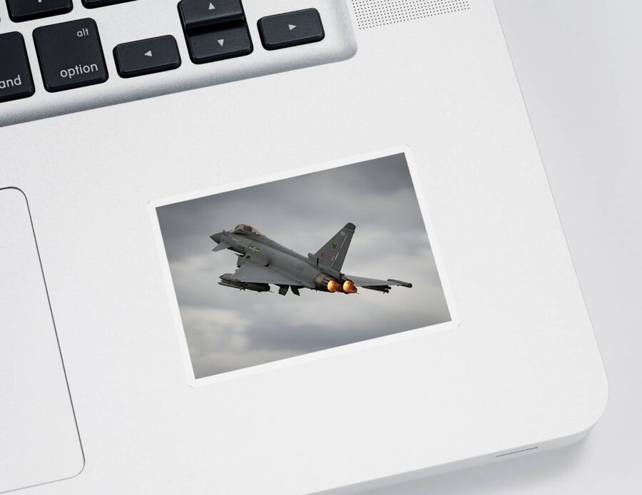 Typhoon Sticker featuring the photograph RAF Typhoon ZJ924 by Airpower Art