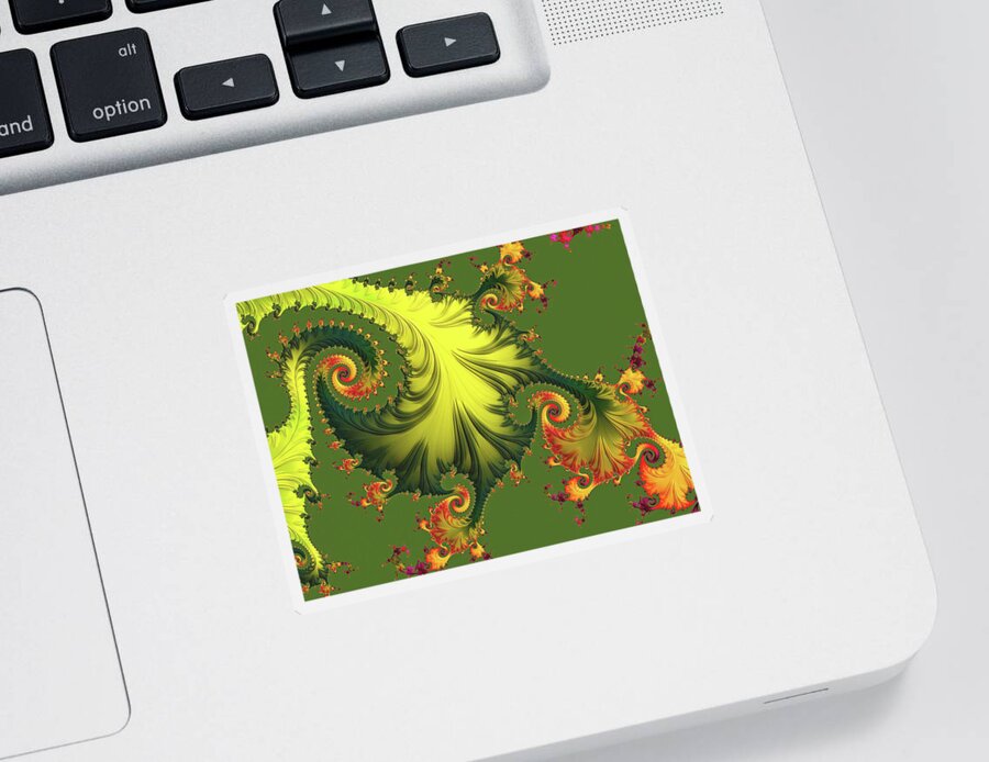 Rain Forest Sticker featuring the digital art Rain Forest by Susan Maxwell Schmidt