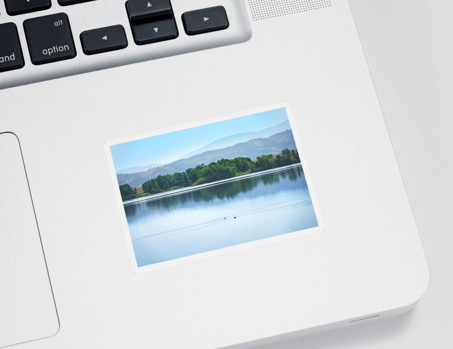 Montana Sticker featuring the photograph Reservoir Reflections II by Nisah Cheatham