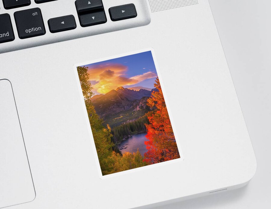 Rocky Mountains Sticker featuring the photograph Rocky Mountain Sunrise by Darren White
