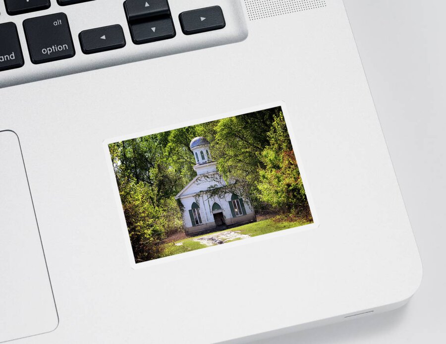 Church Sticker featuring the photograph Rodney Baptist Church by Susan Rissi Tregoning