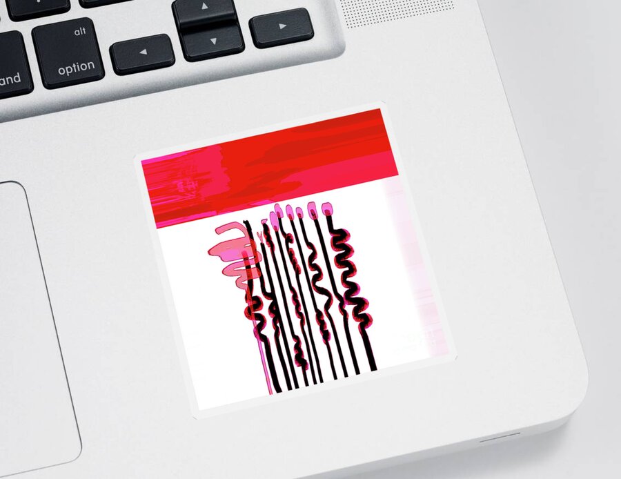 Sunrise Sticker featuring the digital art Roses at Sunrise. by Alexandra Vusir