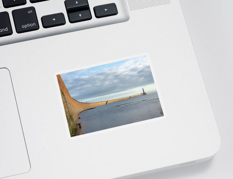 Roker Sticker featuring the photograph Roker pier 2 by Steev Stamford