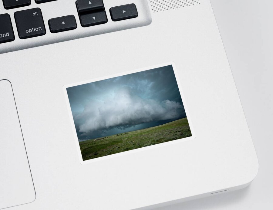 Storm Sticker featuring the photograph Rolling Storm by Wesley Aston