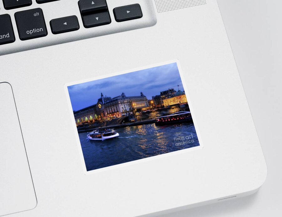 Paris Sticker featuring the photograph Romance in Paris by Amy Dundon