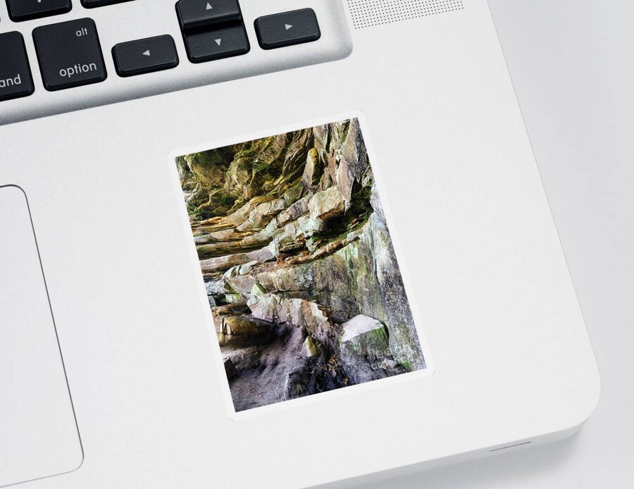 Erosion Sticker featuring the photograph Sandstone Layers by Phil Perkins