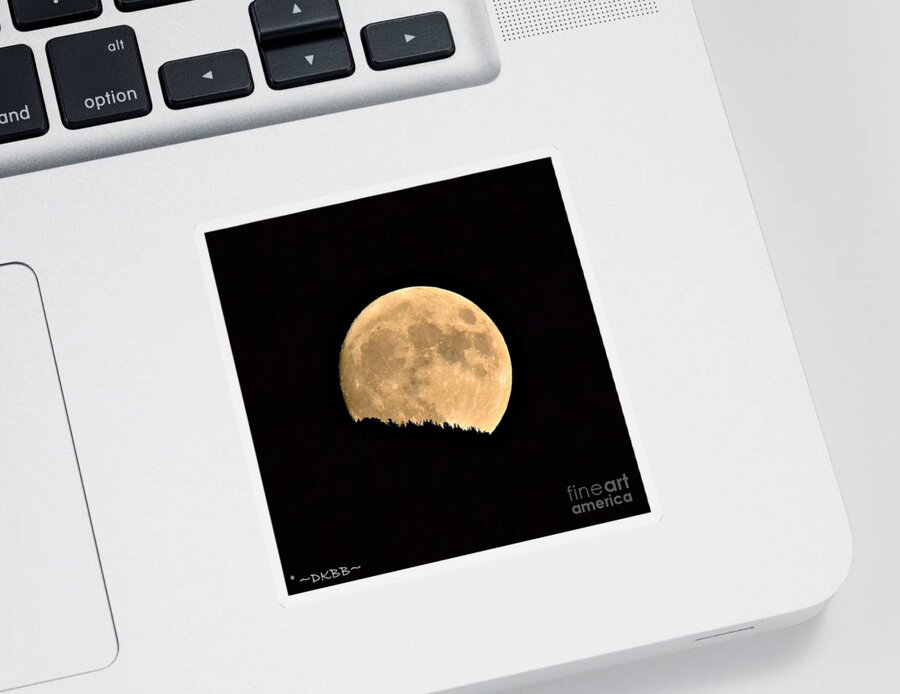 Moon Sticker featuring the photograph September Moonrise by Dorrene BrownButterfield