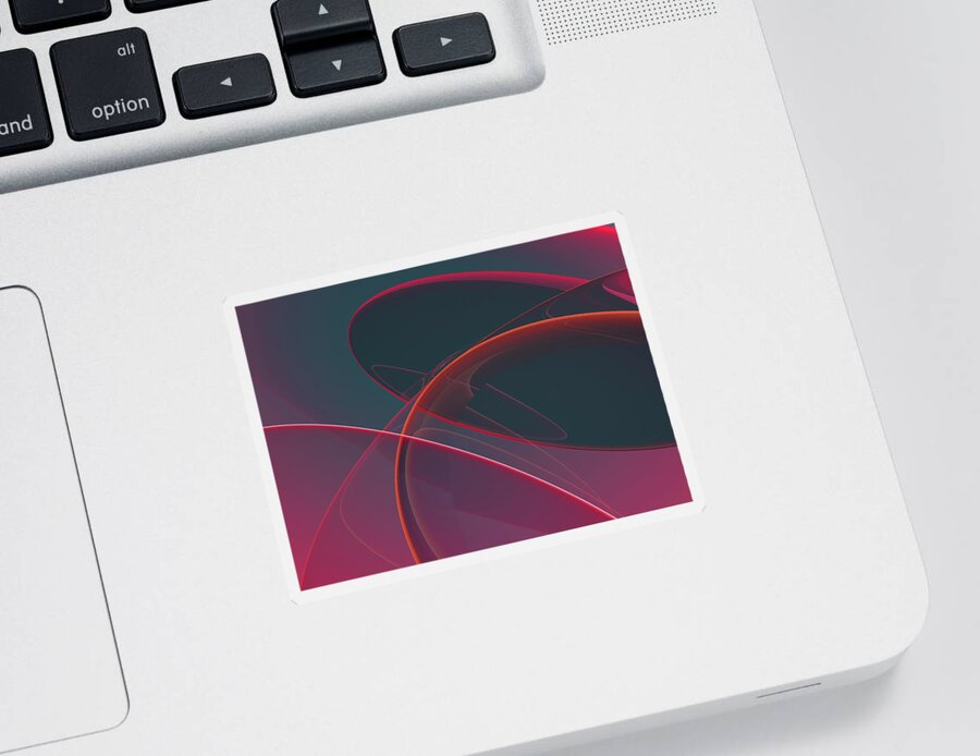 3 D Sticker featuring the photograph Smooth Overlapping Abstract Curves by Ikon Images
