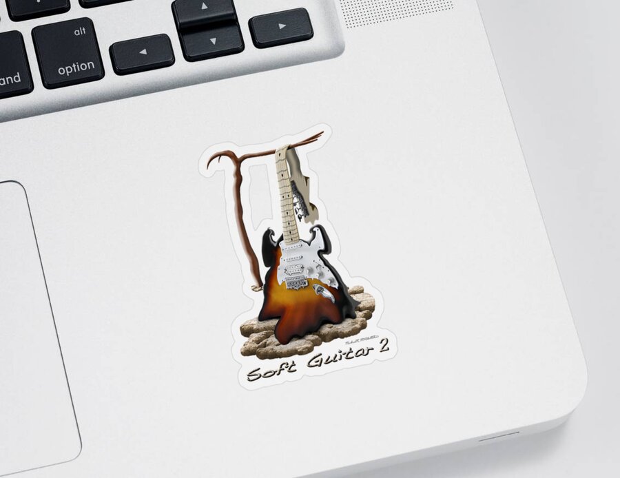 Rock And Roll Sticker featuring the photograph Soft Guitar 2 by Mike McGlothlen