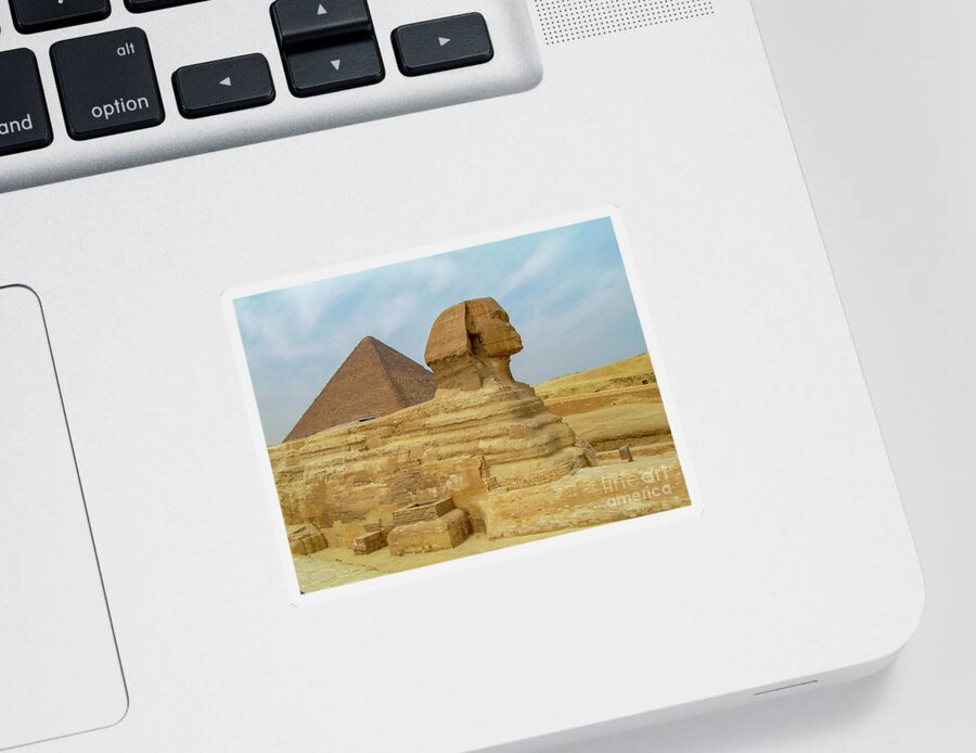 Sphinx Sticker featuring the photograph Sphinx at Giza, Egypt j3 by Dr Guy Sion