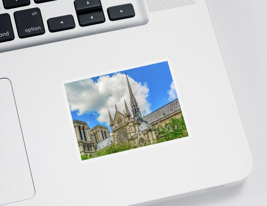 Paris Sticker featuring the photograph Spires Along the Seine by Marcy Wielfaert