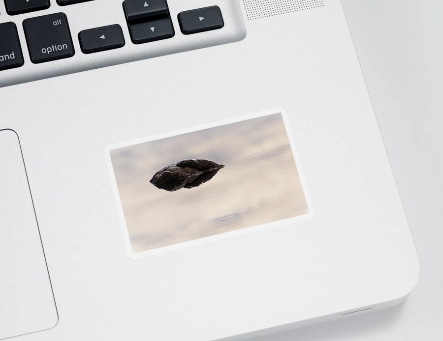 Lake Sticker featuring the photograph Stone in the Clouds by Alex Lapidus