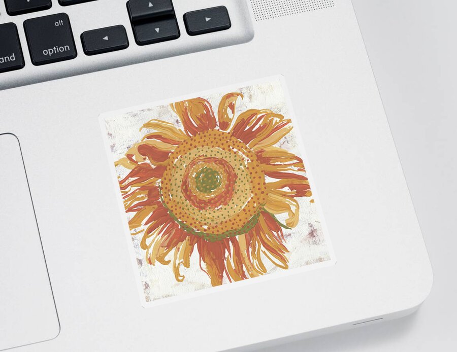 Sunflower Sticker featuring the painting Sunflower IV by Nikita Coulombe
