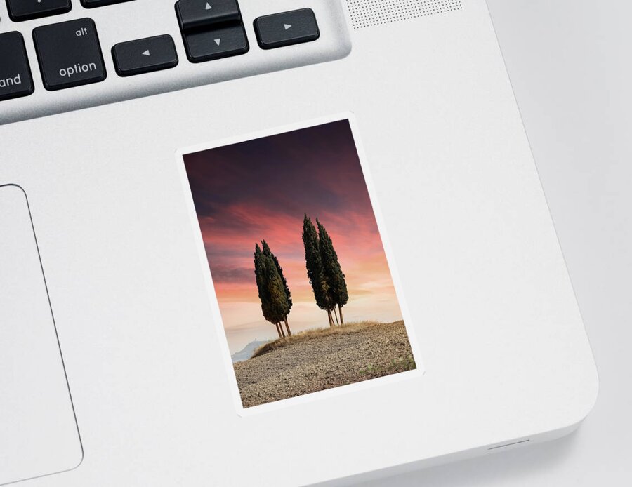 Toscany Sticker featuring the photograph Sunset at Toscany by Jaroslaw Blaminsky