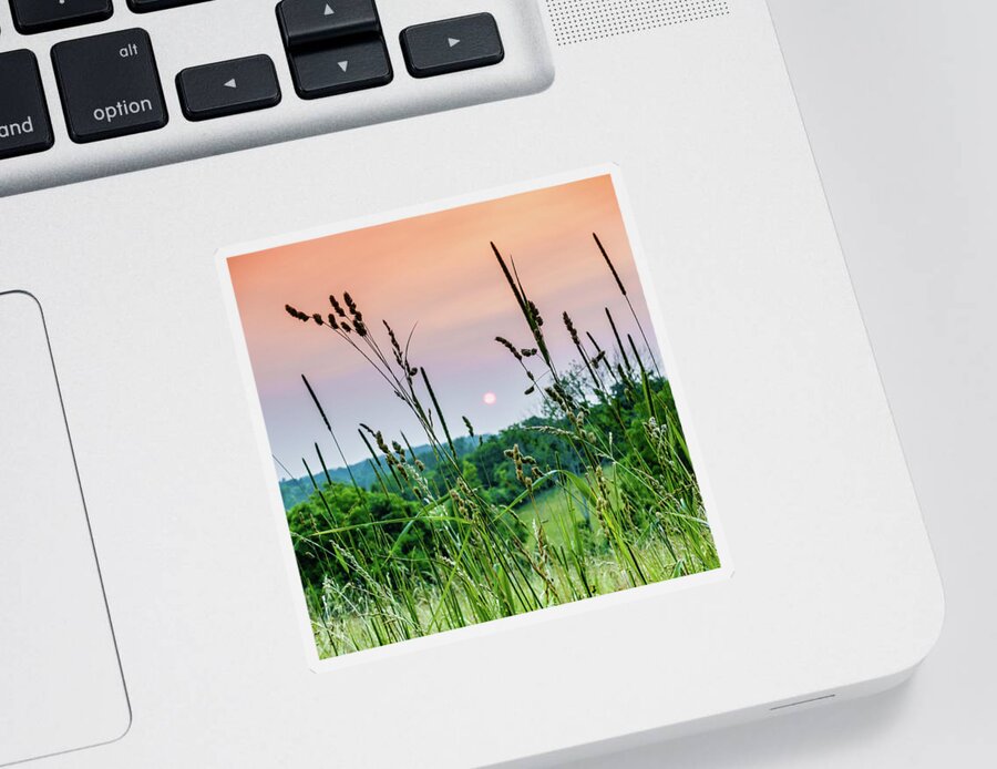 America Sticker featuring the photograph Sunset over Kentucky countryside by Alexey Stiop