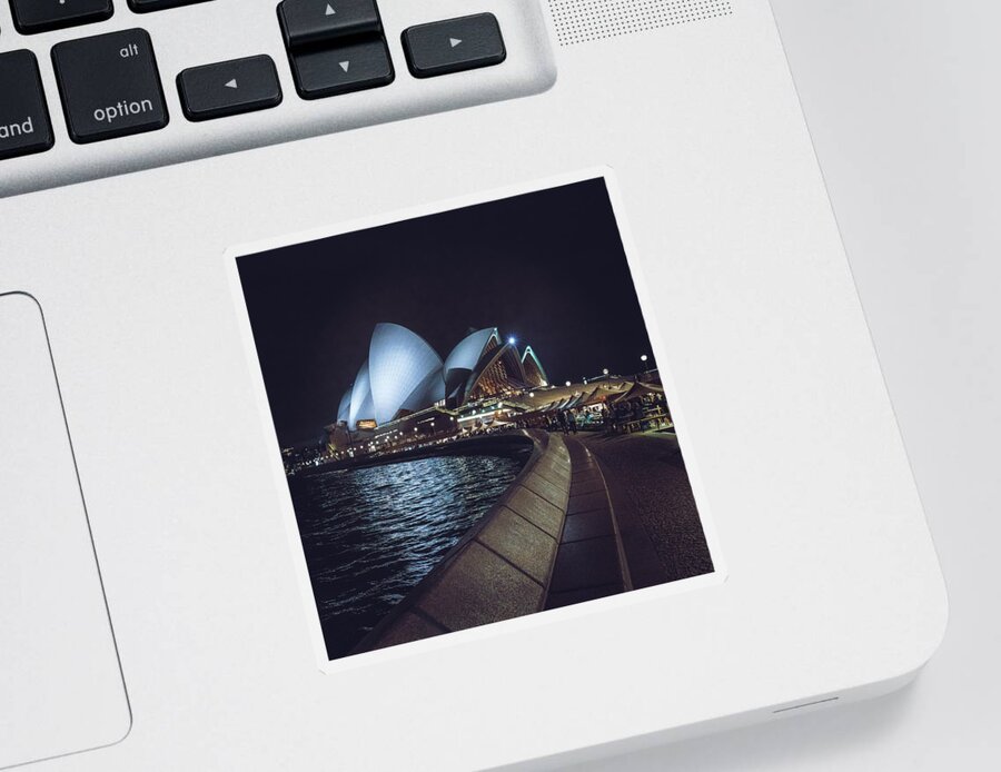 Australia Sticker featuring the photograph Sydney Opera House Nights by Nisah Cheatham