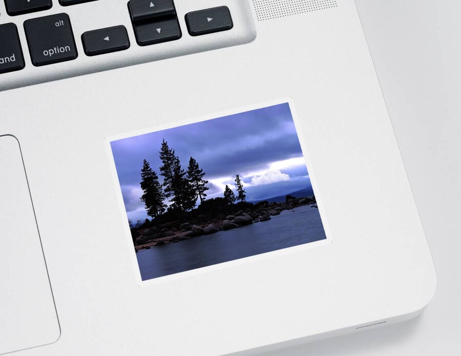 Lake Tahoe Storm Sticker featuring the photograph Tahoe Thunder Storm by Norma Brandsberg