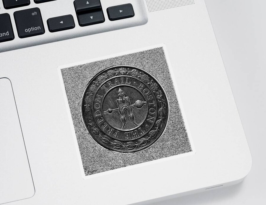 Freedom Trail Sticker featuring the photograph The Freedom Trail Seal by Rob Hans