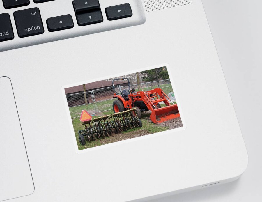 Tractor Sticker featuring the photograph The Kubota B7510 Compact Tractor by Ee Photography