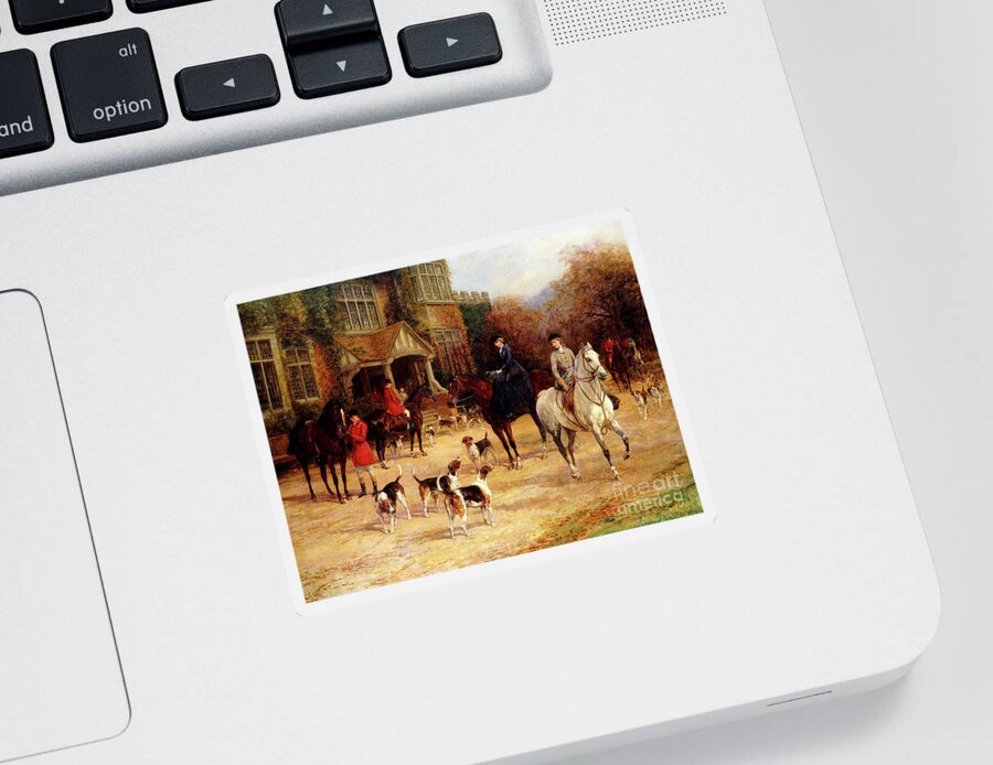 Residence Sticker featuring the painting The Meet by Heywood Hardy by Heywood Hardy