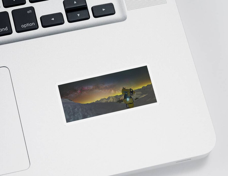 Mountains Sticker featuring the photograph The Milky Way Hoax by Ralf Rohner