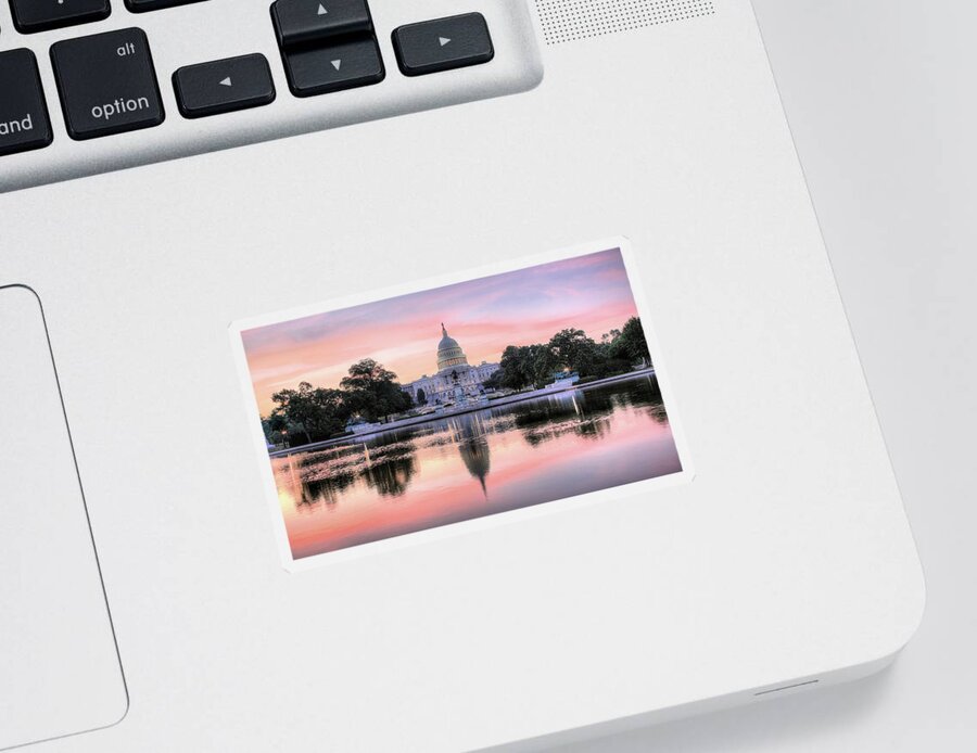 Capital Sticker featuring the photograph The Republic Awakens by JC Findley