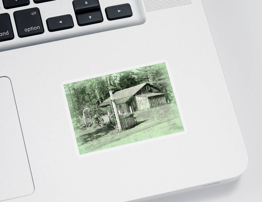 Shed Sticker featuring the photograph The Shed Life by Angie Tirado