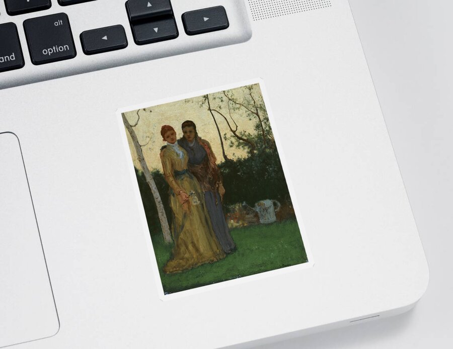 19th Century Art Sticker featuring the painting The Sisters by George Inness