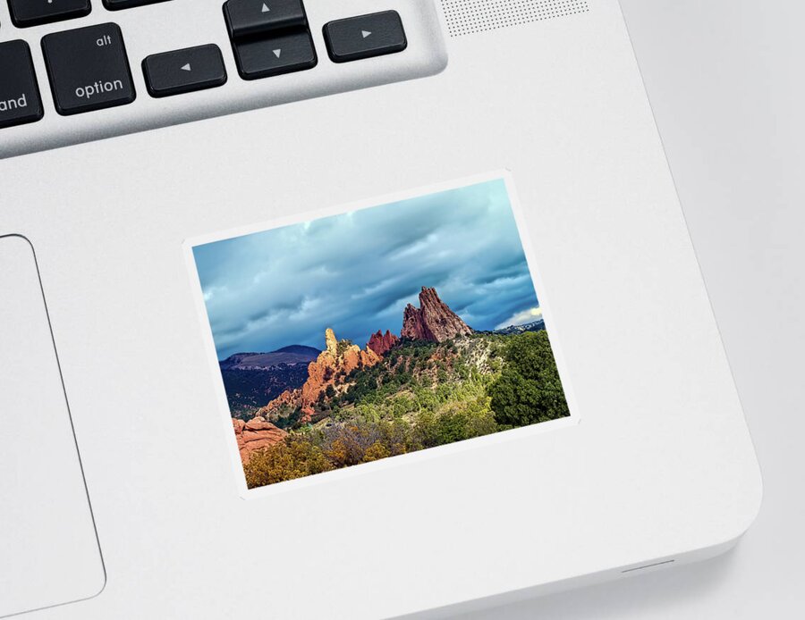 Garden Of The Gods Sticker featuring the photograph The Way Between by Alana Thrower