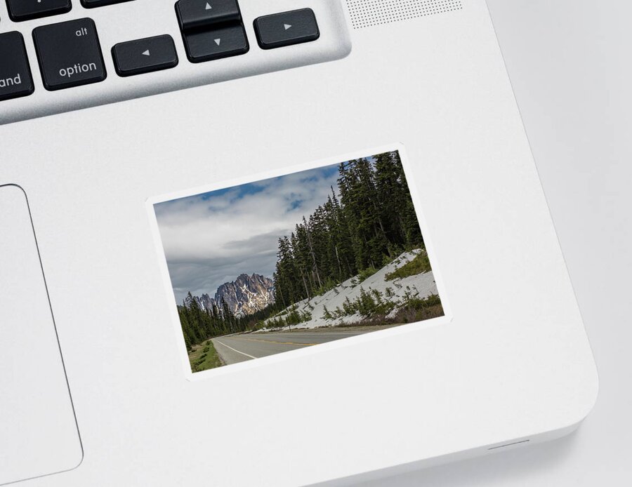 Mountain Sticker featuring the photograph A mountain at the end of the road, North Cascades National Park, Washington by Julieta Belmont