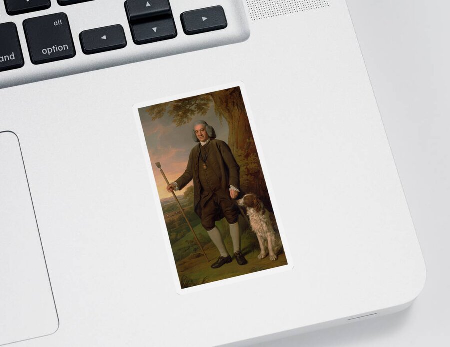 18th Century Art Sticker featuring the painting Thomas Sense Browne by Nathaniel Dance-Holland