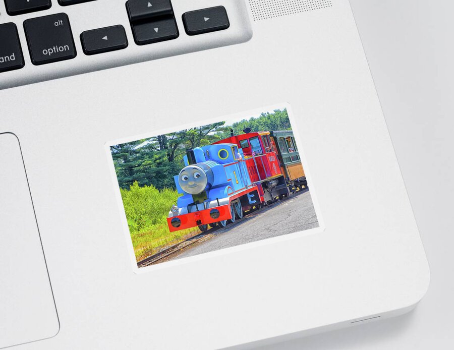 Thomas Sticker featuring the photograph Thomas the Tank Engine by Mike Martin