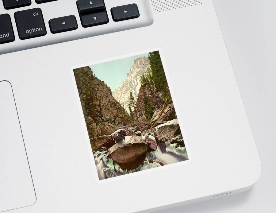  Sticker featuring the photograph Toltec Gorge by Detroit Photographic Company