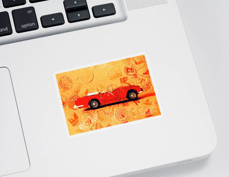 Travel Sticker featuring the photograph Touring car by Jorgo Photography