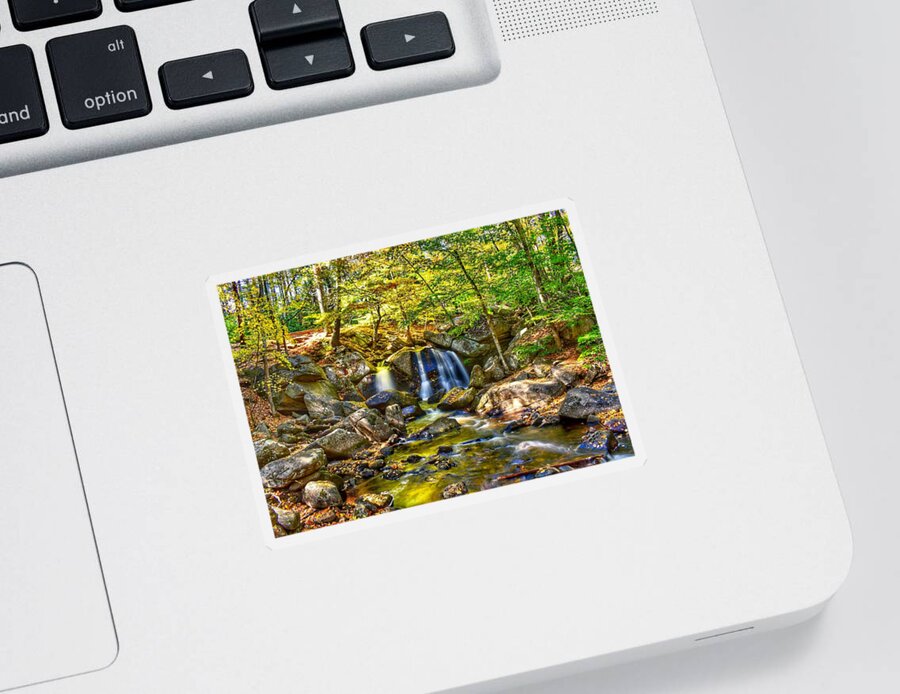 Landscape Sticker featuring the photograph Trap Falls by Monika Salvan