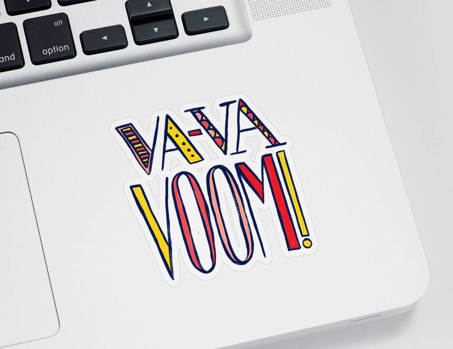 Ooh La La Sticker featuring the painting Va Va Voom by Jen Montgomery