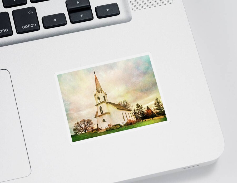 Church Sticker featuring the photograph Valley Grove Churches #3 by Patti Deters