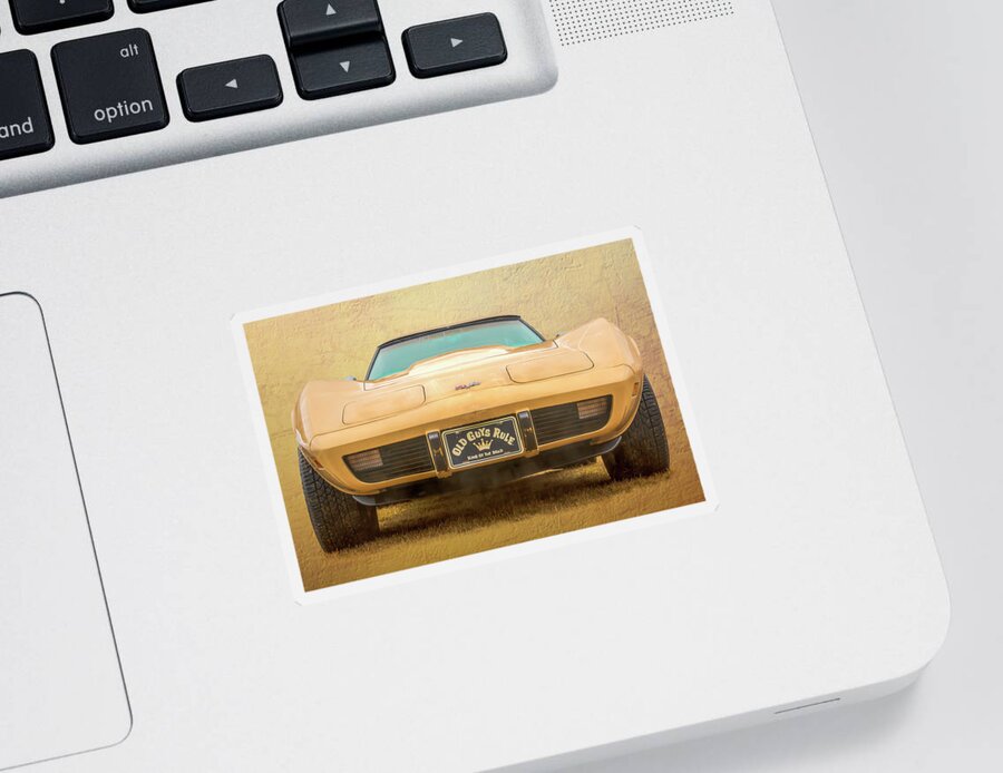 Chevrolet Sticker featuring the photograph Vintage Corvette 0956 by Kristina Rinell