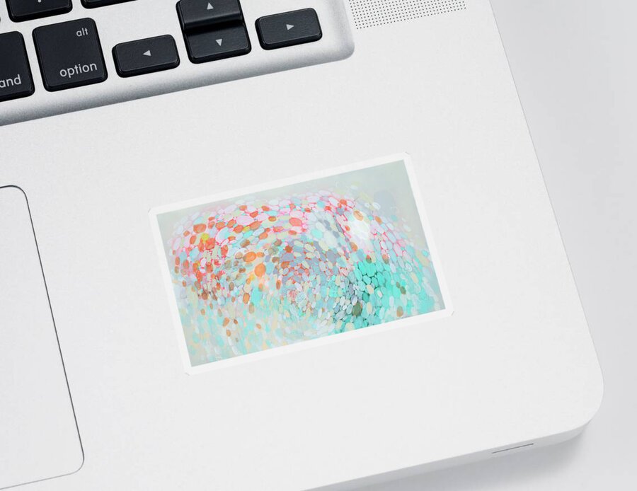 Abstract Sticker featuring the painting Want To Go by Claire Desjardins