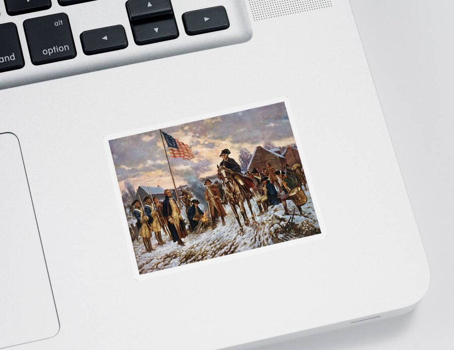 #faatoppicks Sticker featuring the painting Washington at Valley Forge by War Is Hell Store