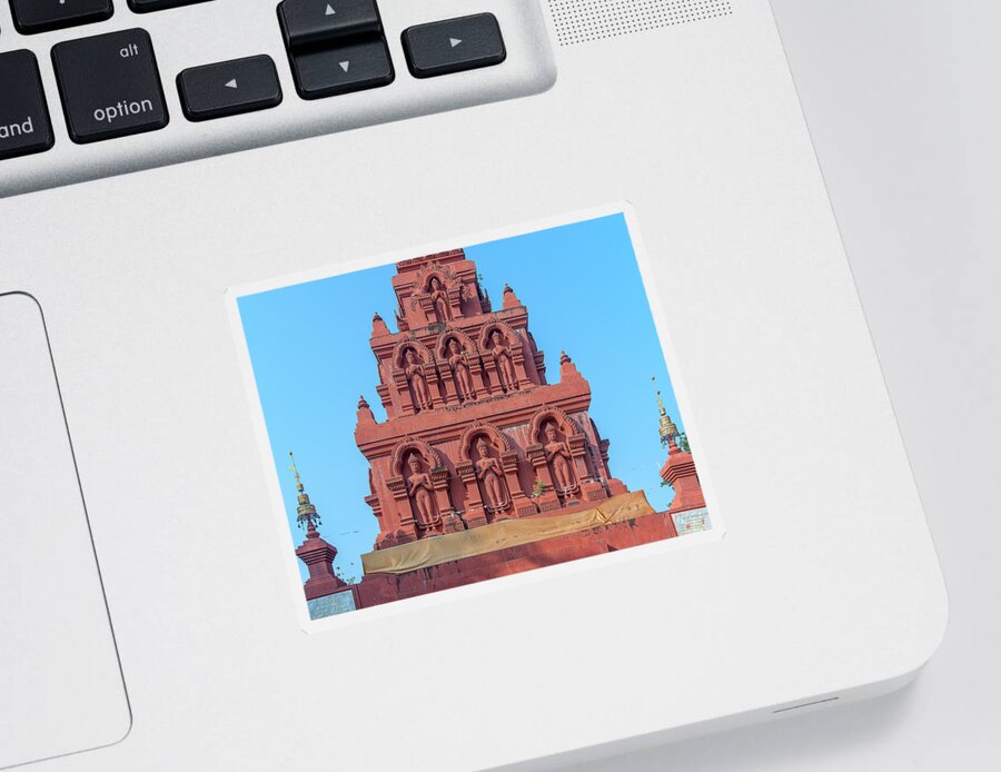 Scenic Sticker featuring the photograph Wat Pa Chedi Liam Phra Chedi Liam Buddha Images DTHCM2673 by Gerry Gantt