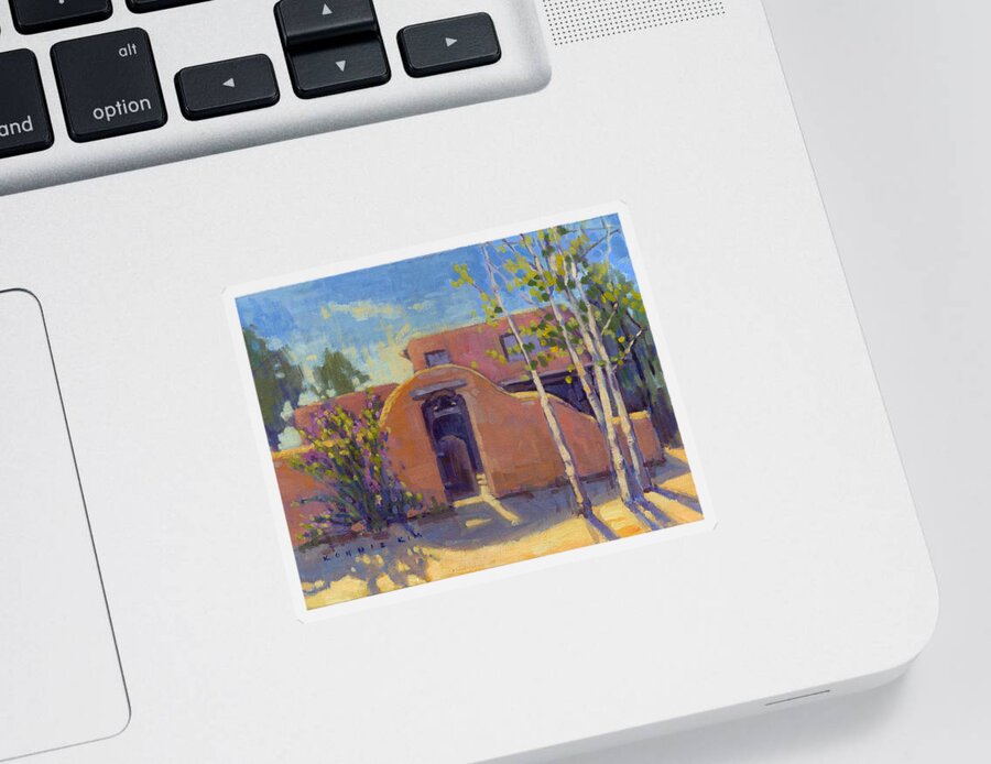 Adobe Sticker featuring the painting My Friend Lives Here by Konnie Kim