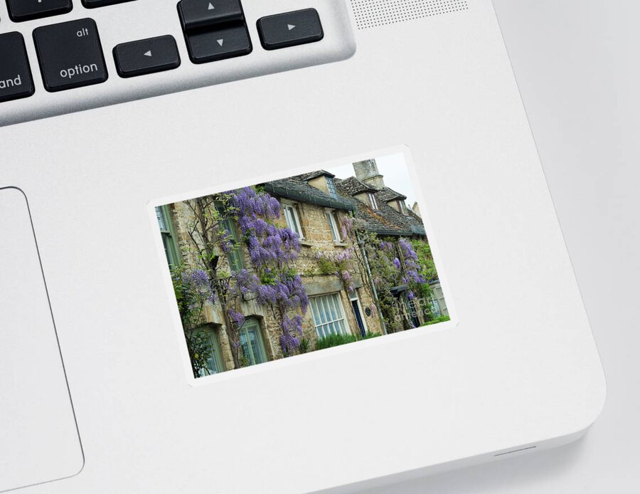Cotswolds Sticker featuring the photograph Wisteria in Burford by Tim Gainey