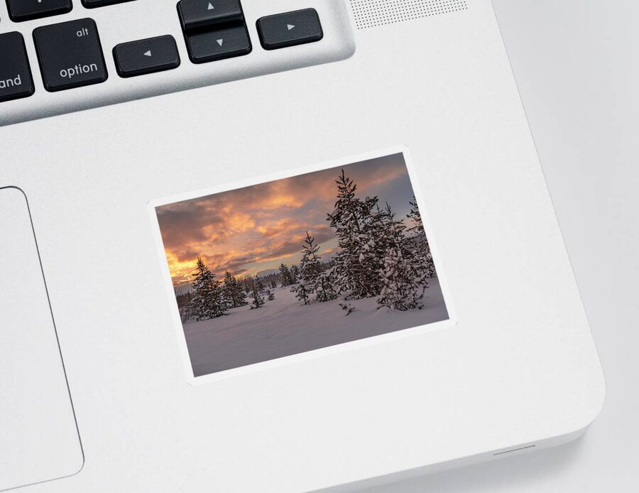 Sunrise Sticker featuring the photograph Wyoming Sunrise by Arthur Oleary