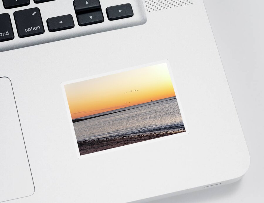 Winthrop Sticker featuring the photograph Yirrell Beach Sunrise Winthrop MA North Shore by Toby McGuire