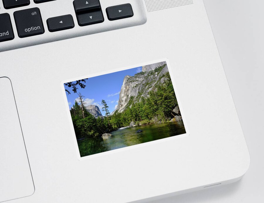 Spring Sticker featuring the photograph Yosemite Mirror Lake, Lower Pool by Brian Tada