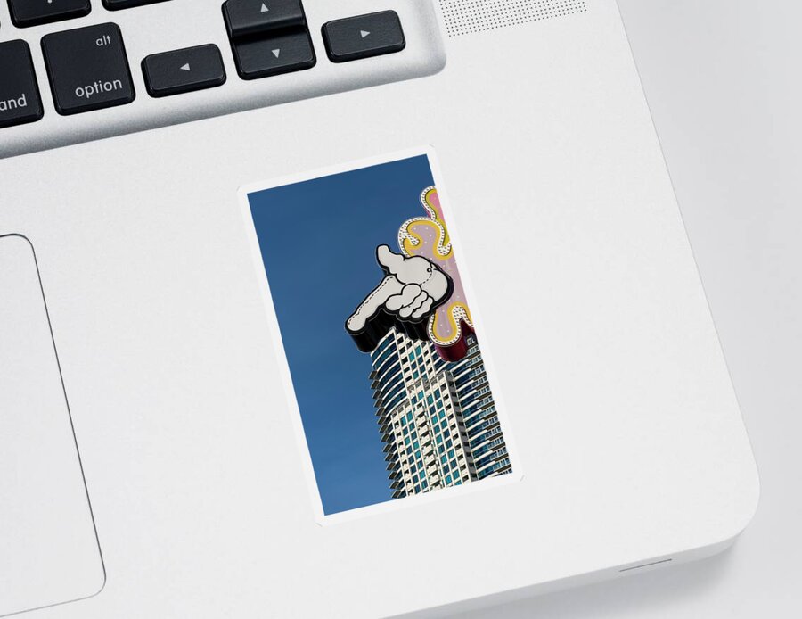 Hand Sticker featuring the photograph You There by Alex Lapidus